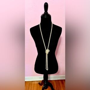 Elegant Long Pearl Necklace, by Monet, Preowned, Excellent Vintage Condition